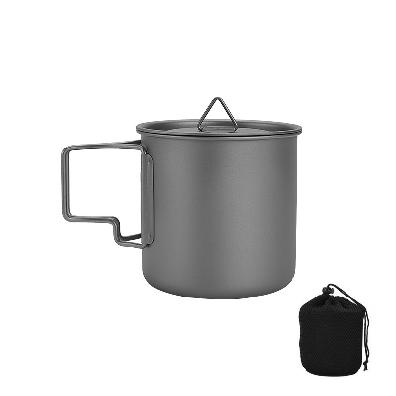 Camping Cooking Unit - Титановая походная кружка со складной ручкой,