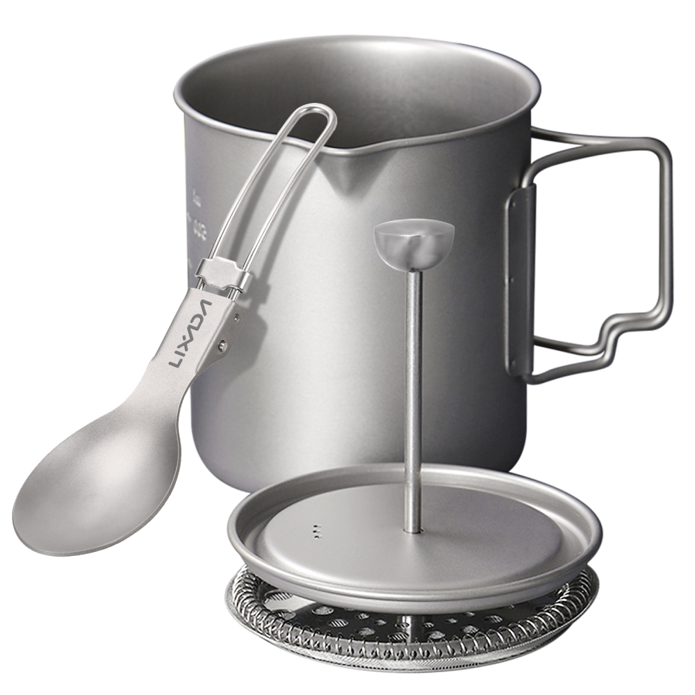 Pocket Coffee Maker - Титановая кофейная чашка Lixada 750 мл,