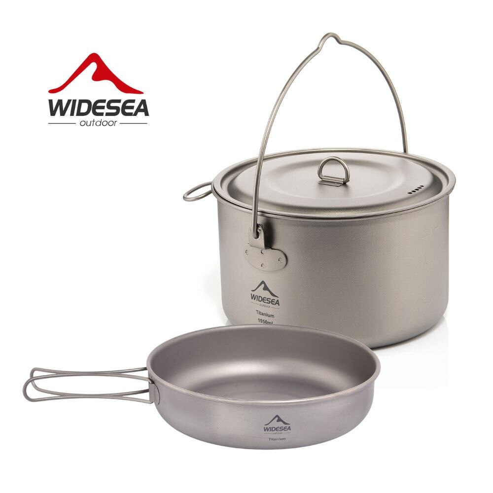 Mess Kit Titanium - Widesea посуда для кемпинга, титановый набор