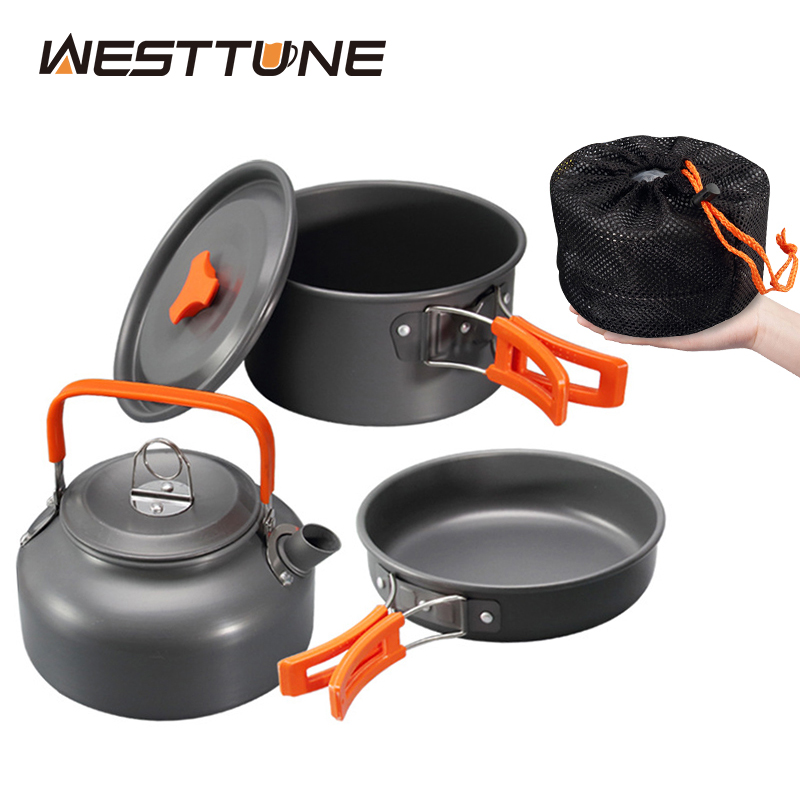 Camping Hiking Cooking - WESTTUNE набор посуды для кемпинга, алюминиевый