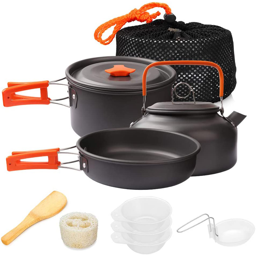 Camping Cooking Set With Bag - 1 шт./1 компл., набор посуды для
