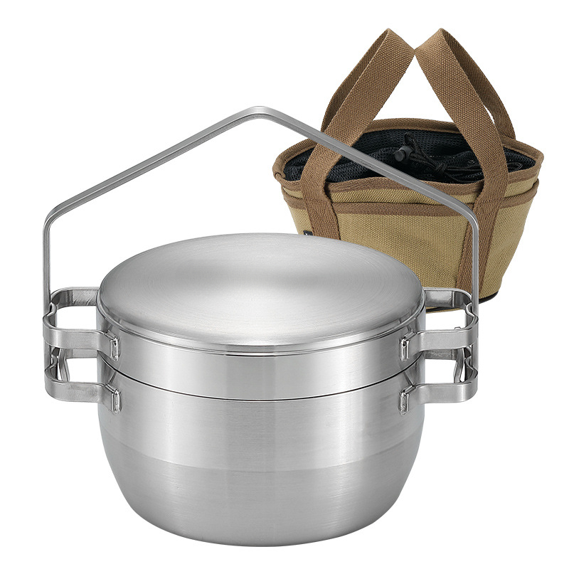Camping Hanging Cooking Pot - Утолщённая нержавеющая сталь, уличная подвесная кастрюля-жаровня