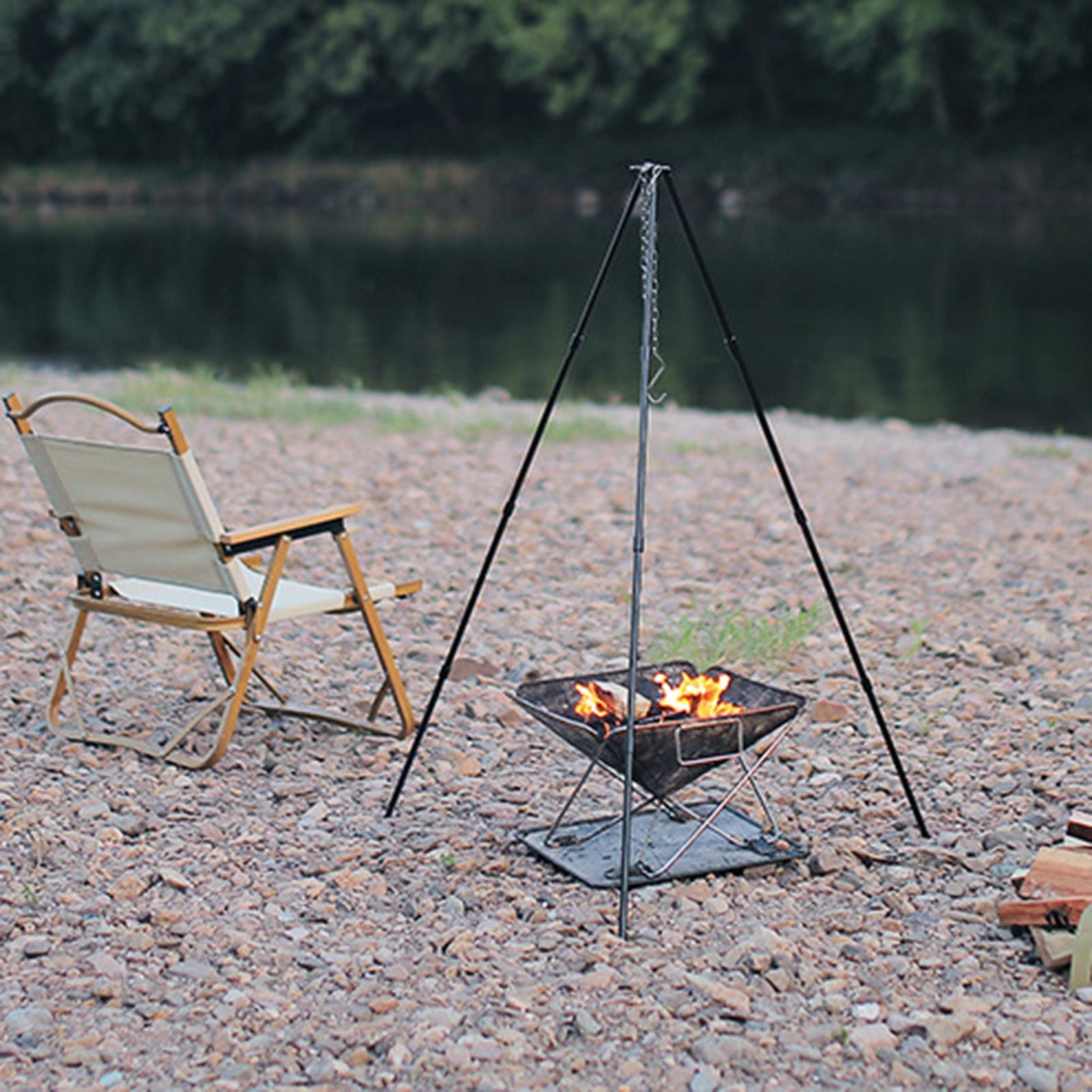 Camping Hanging Cooking Pot - Портативная уличная подставка-тренога для костра, для