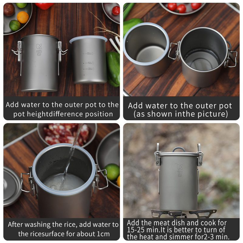 Рисоварка KEITH из чистого тит – обзор и цена Camping Hiking Cooking