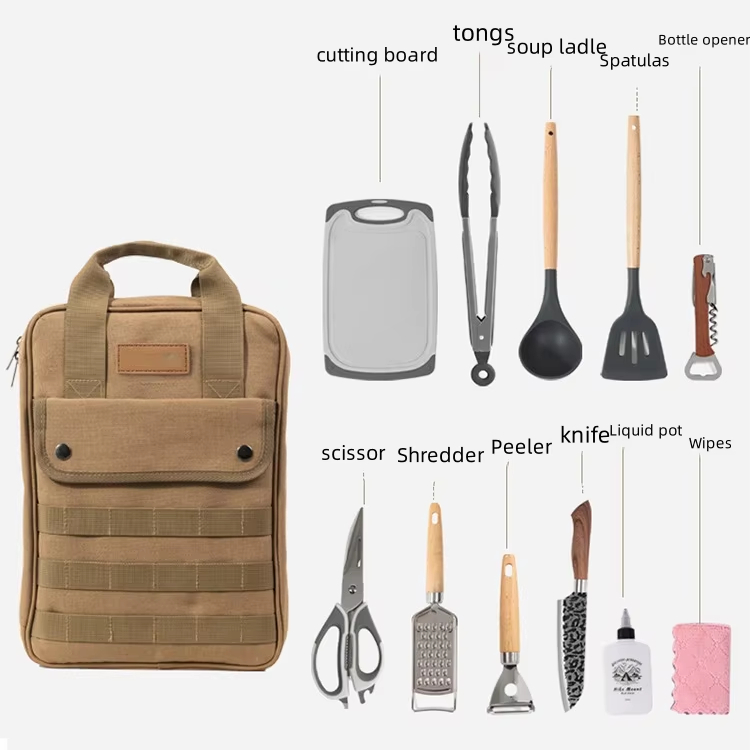 Набор аксессуаров для кемпинго – обзор и цена Camping Cooking Set With Bag