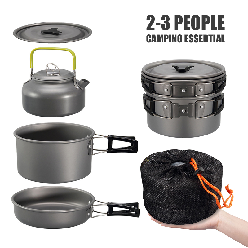 WESTTUNE набор посуды для кемп – обзор и цена Camping Hiking Cooking
