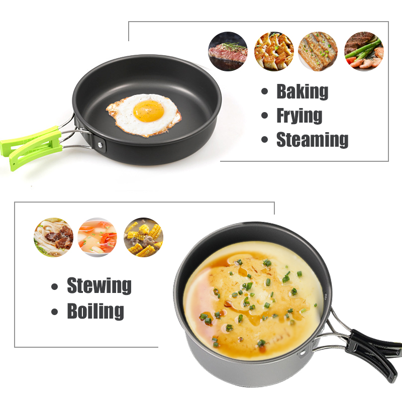 WESTTUNE набор посуды для кемп – обзор и цена Camping Hiking Cooking
