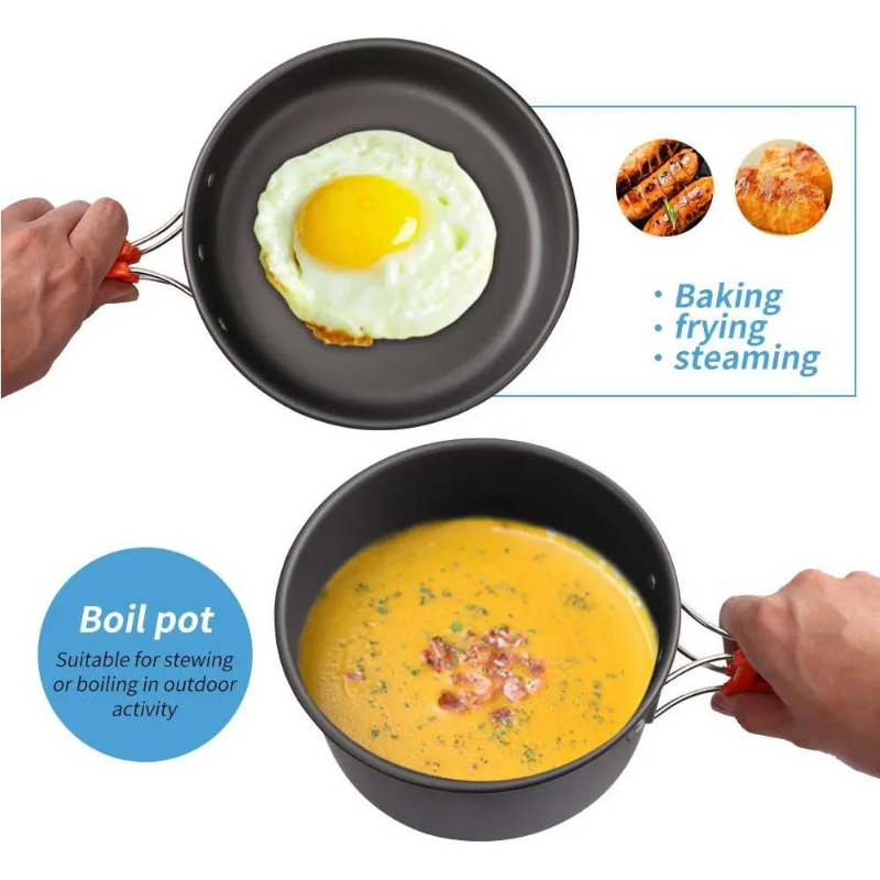 Набор для кемпинга, походная к – обзор и цена Camping Cooking Set With Bag