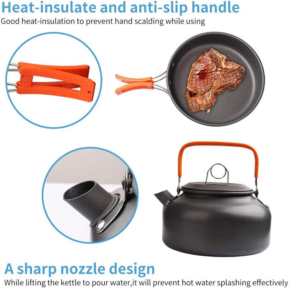 1 шт./1 компл., набор посуды д – обзор и цена Camping Cooking Set With Bag