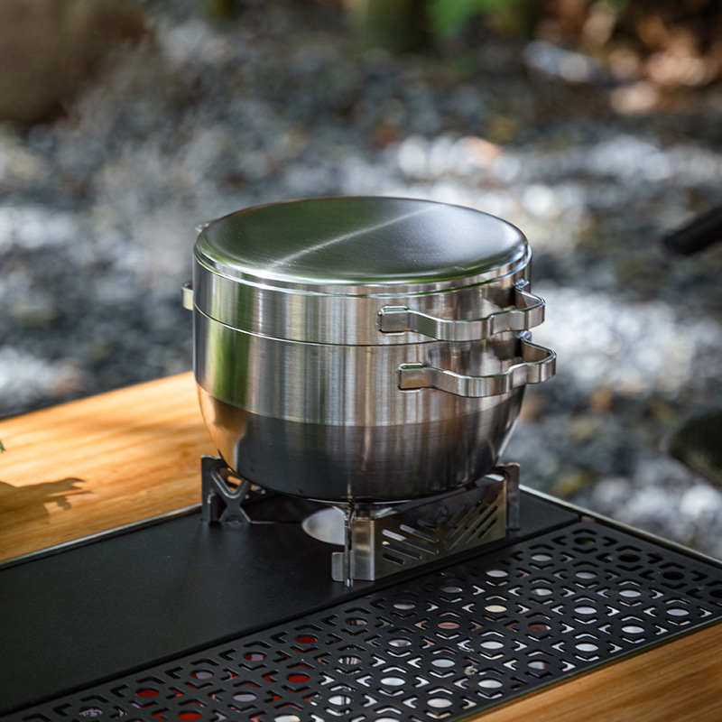 Утолщённая нержавеющая сталь,  – обзор и цена Camping Hanging Cooking Pot