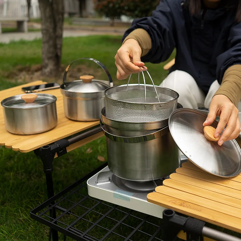Новый набор походной посуды из – обзор и цена Camping Cooking Set With Bag
