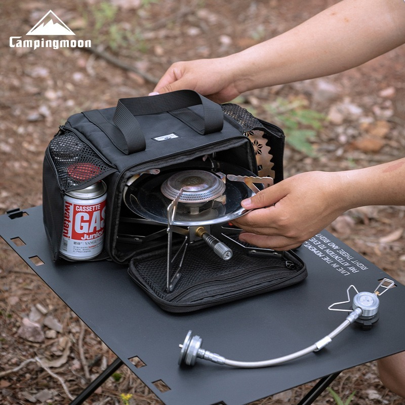 CAMPINGMOON BKXD-5F-B маленька – обзор и цена Camping Cooking Set With Bag