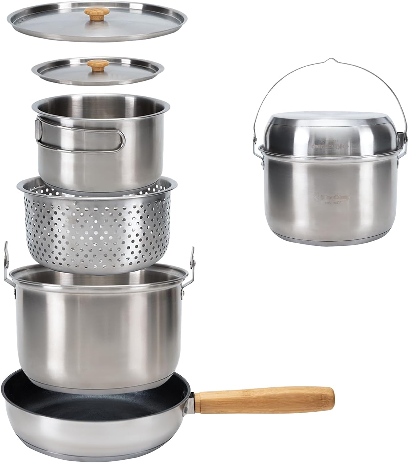 Набор походной посуды из нержа – обзор и цена Camping Cooking Set With Bag